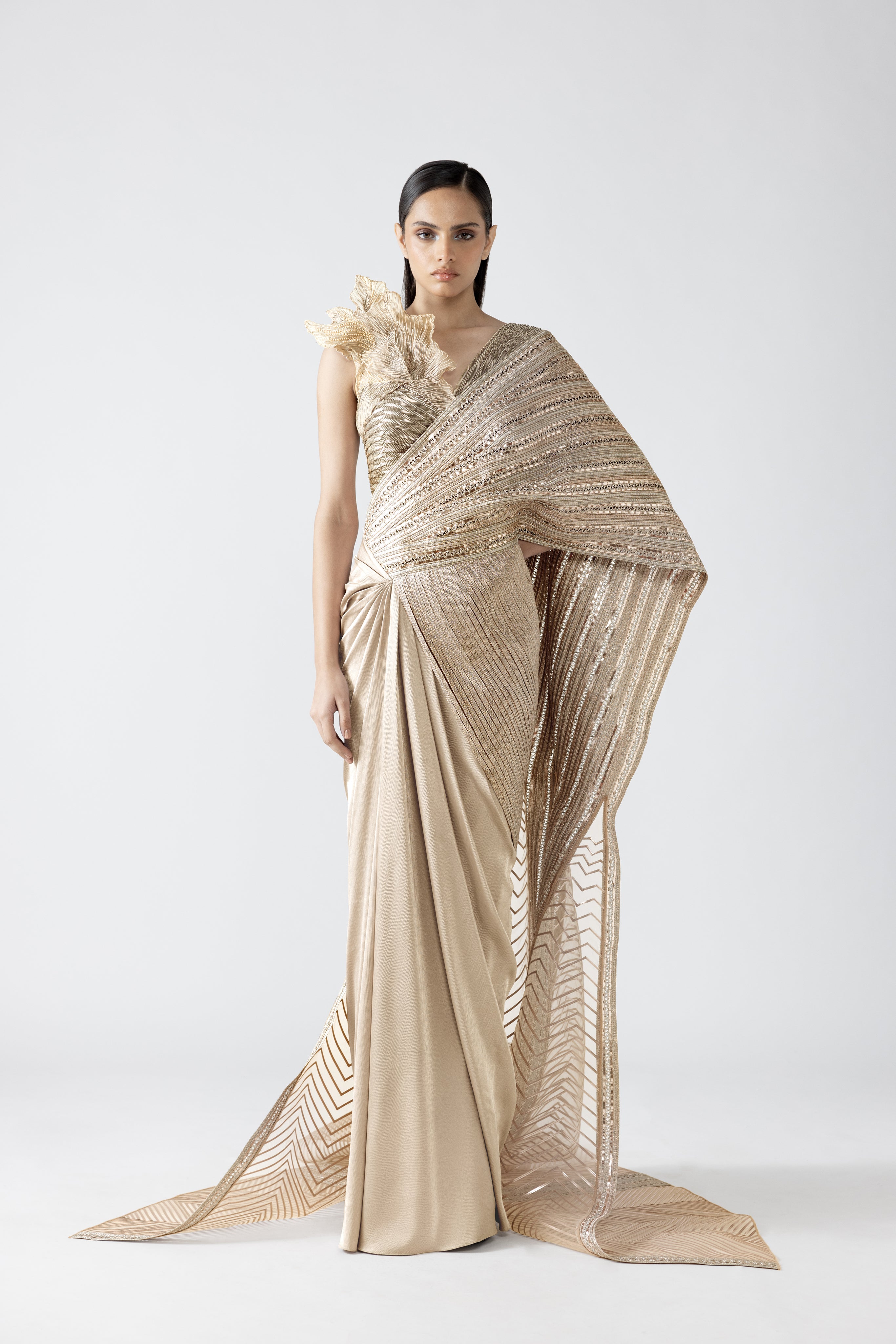 Metallic 3D Saree