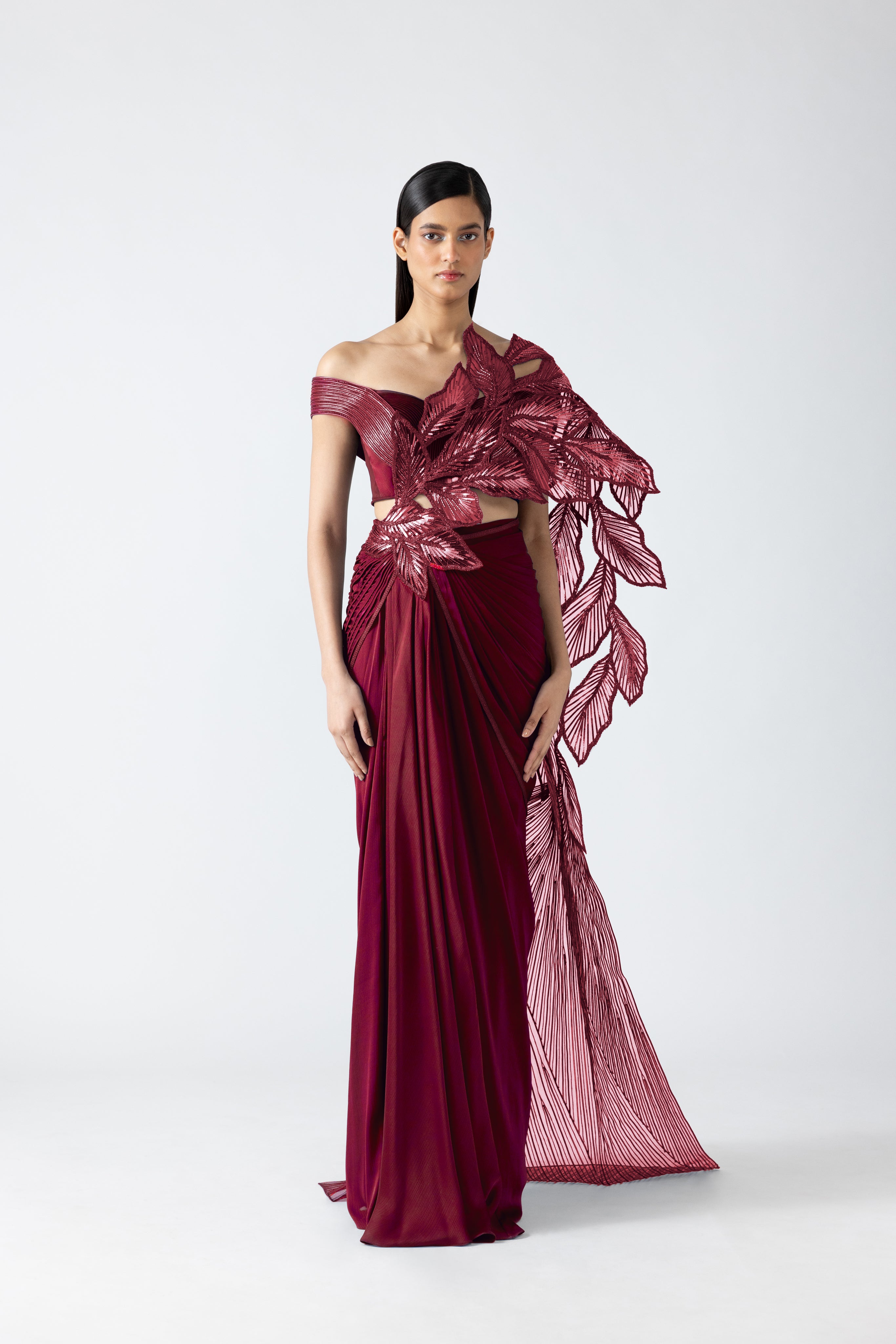Moulded Metallic Saree