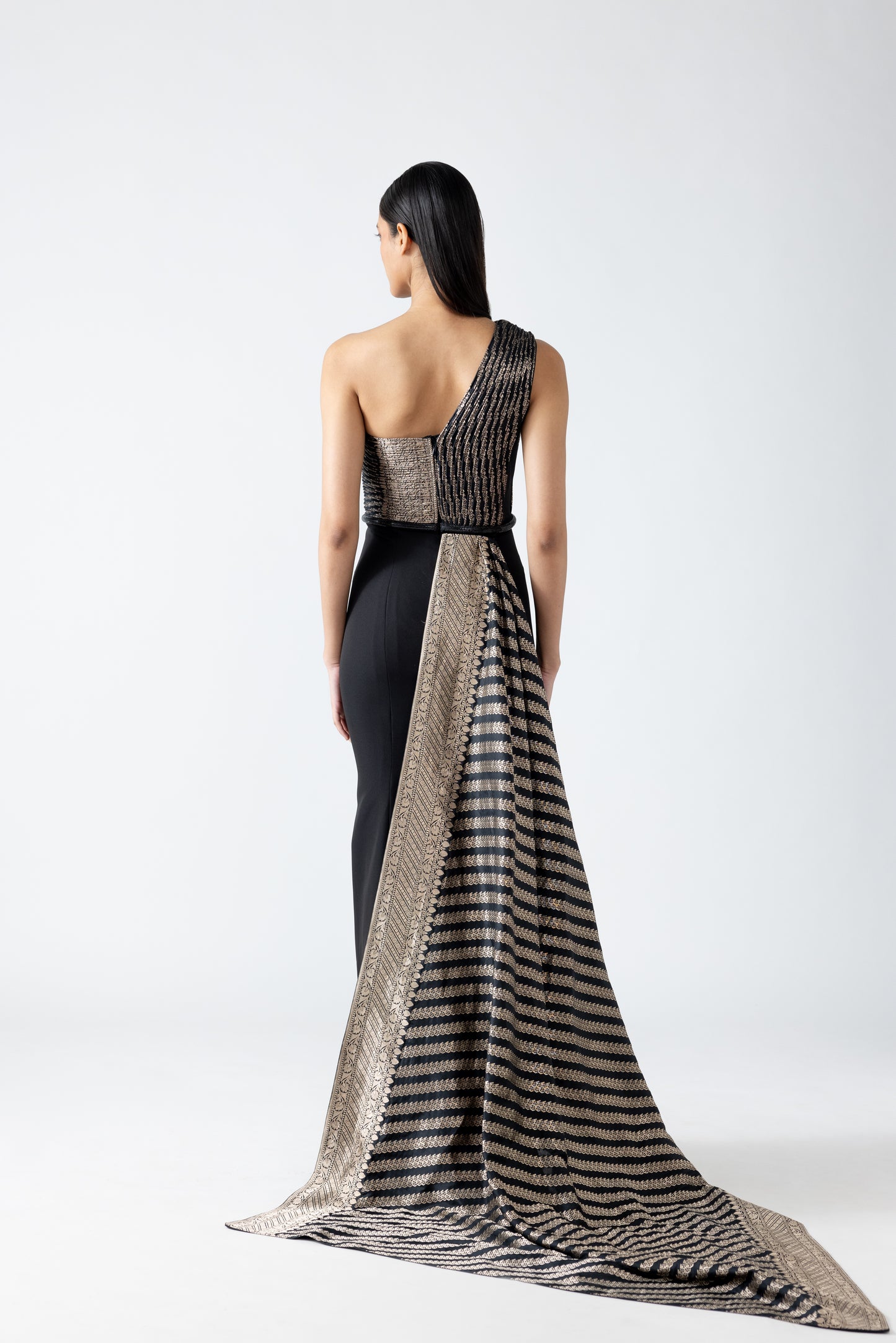 Moulded Vintage Banarsi Fishtail Gown