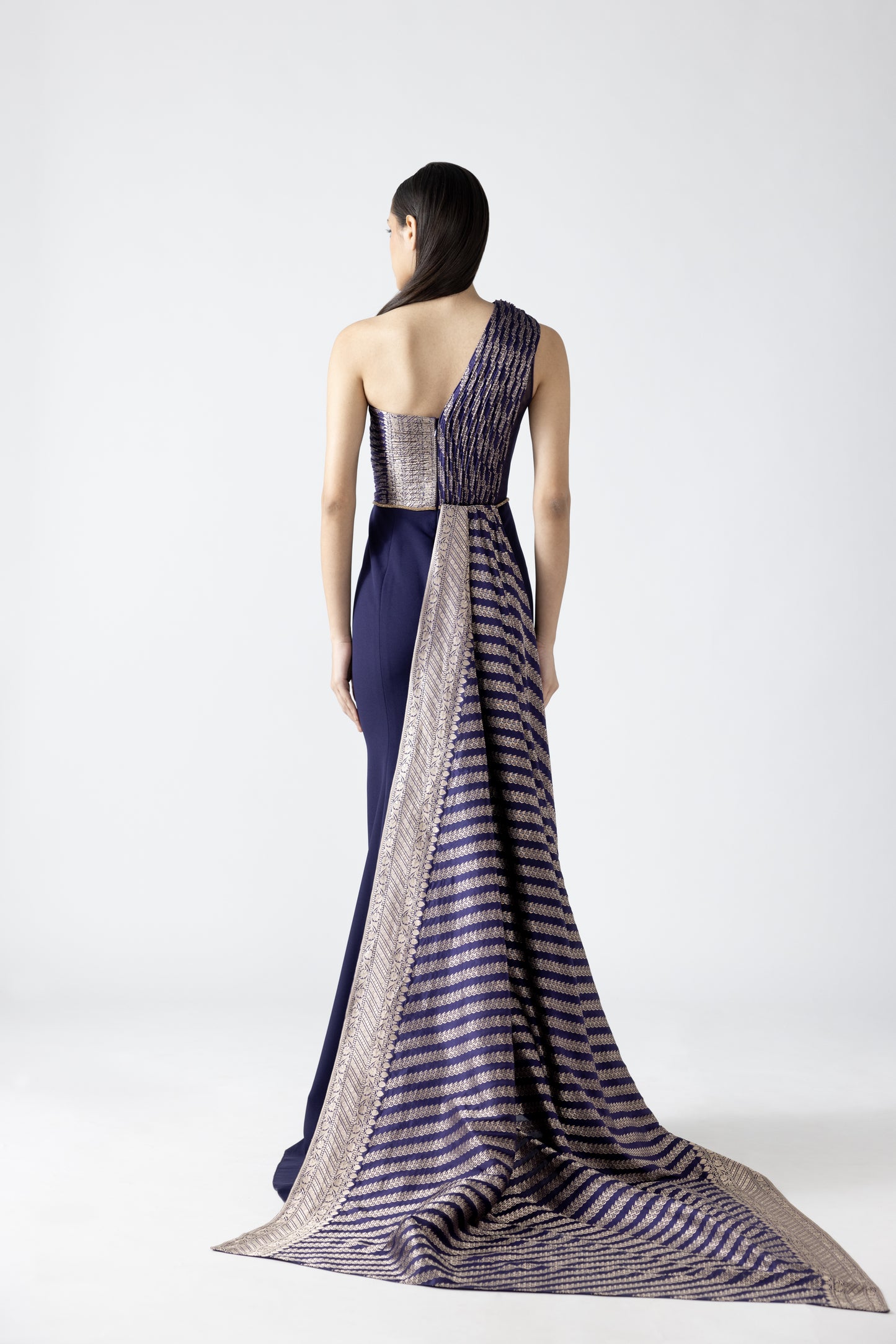Moulded Vintage Banarsi Fishtail Gown