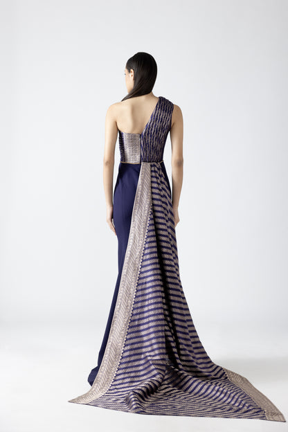 Moulded Vintage Banarsi Fishtail Gown