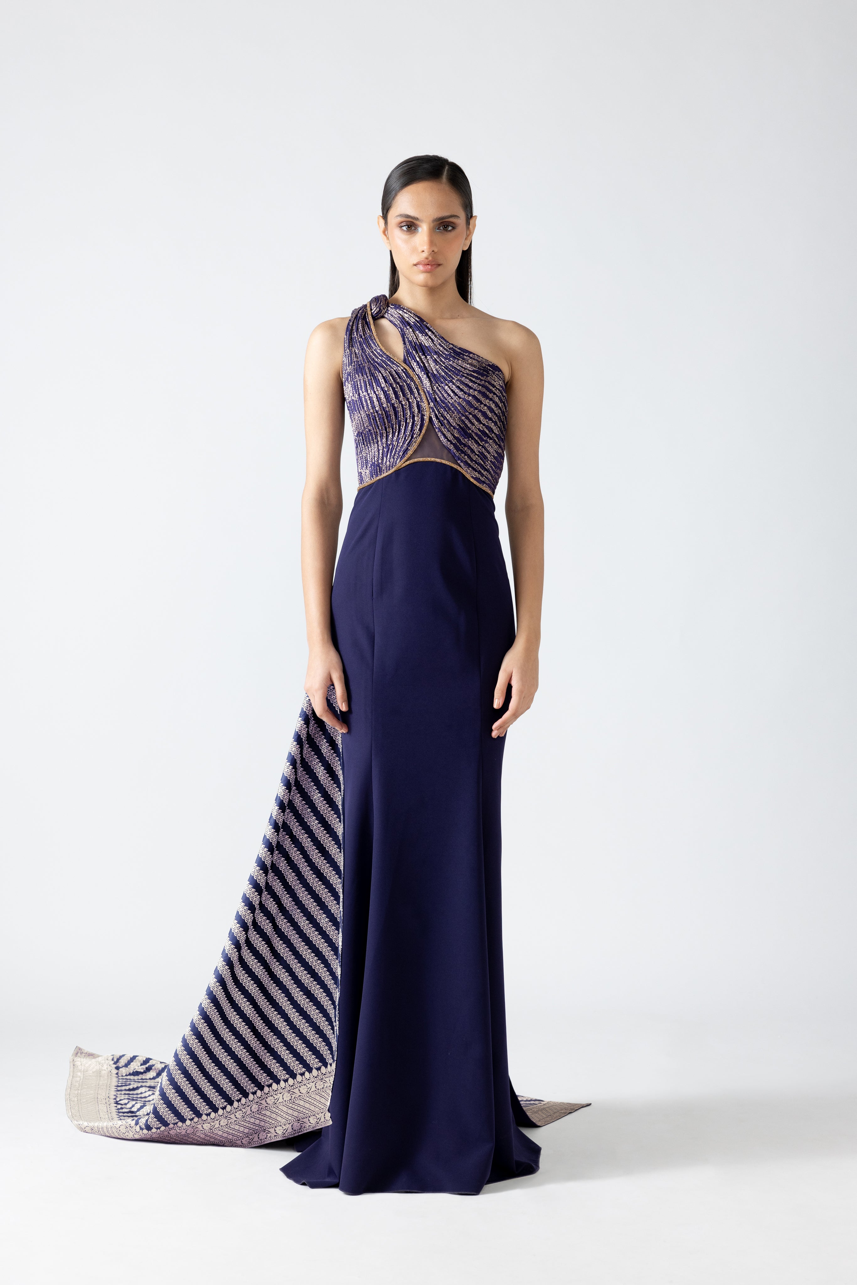 Moulded Vintage Banarsi Fishtail Gown