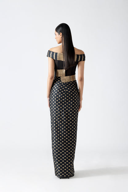Moulded Vintage Banarsi Gown