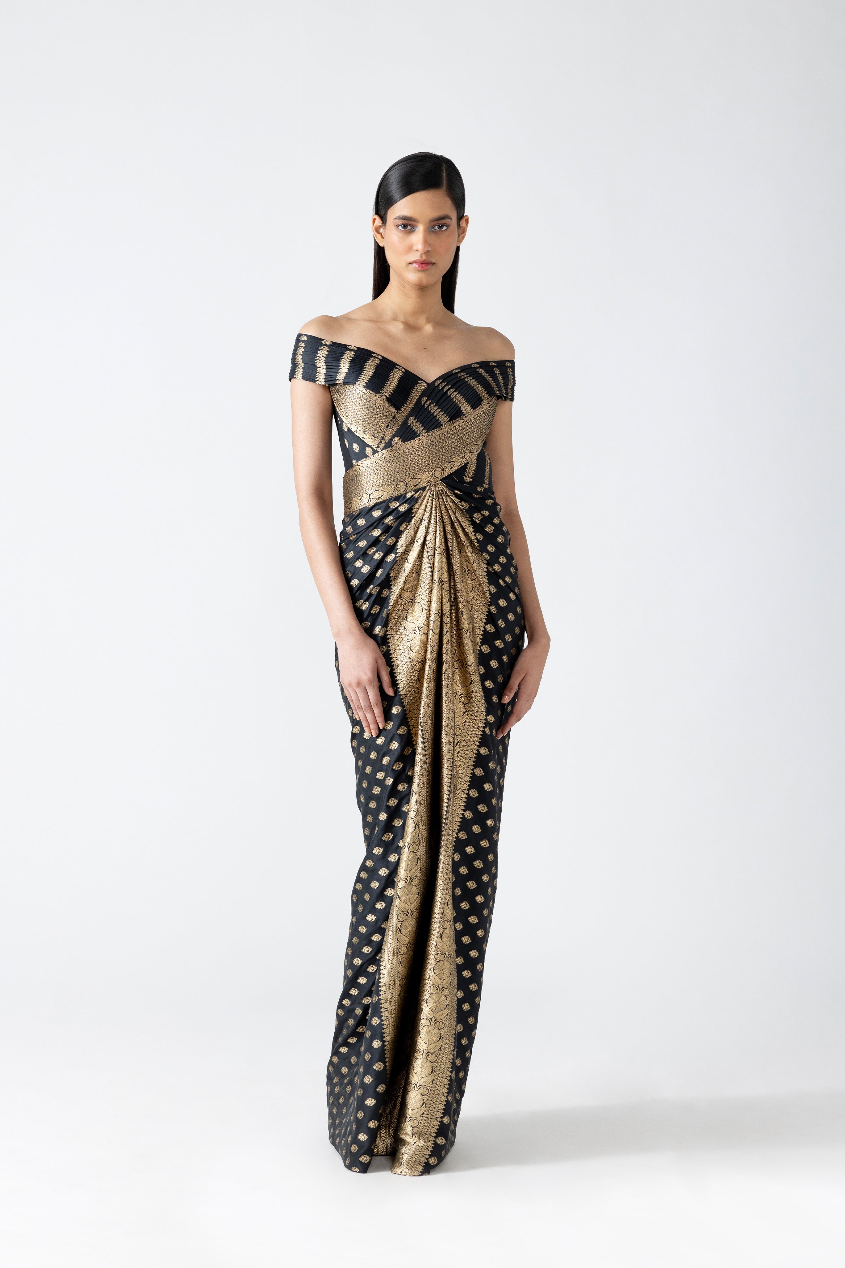 Vintage Banarsi Structured Gown