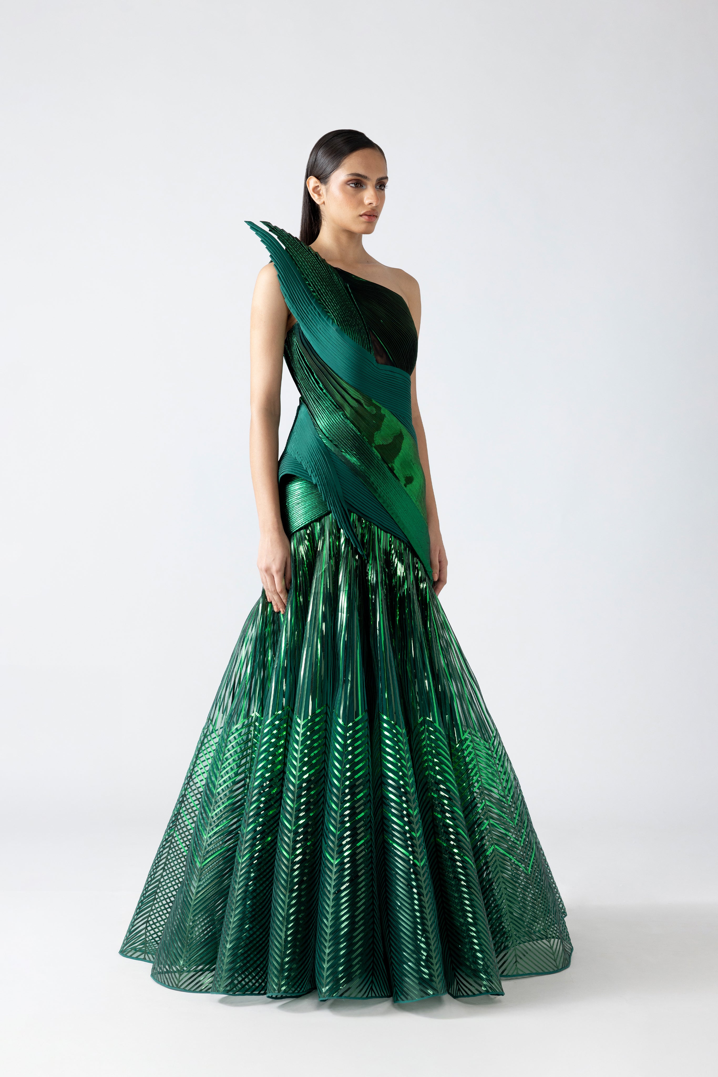 Structured Flared Gown