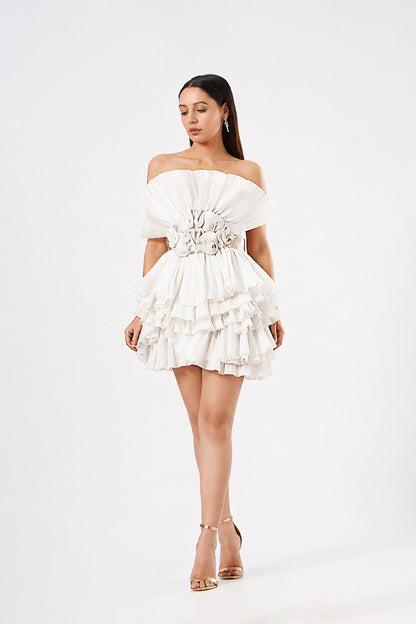 Stretch Crepe Mini Dress
