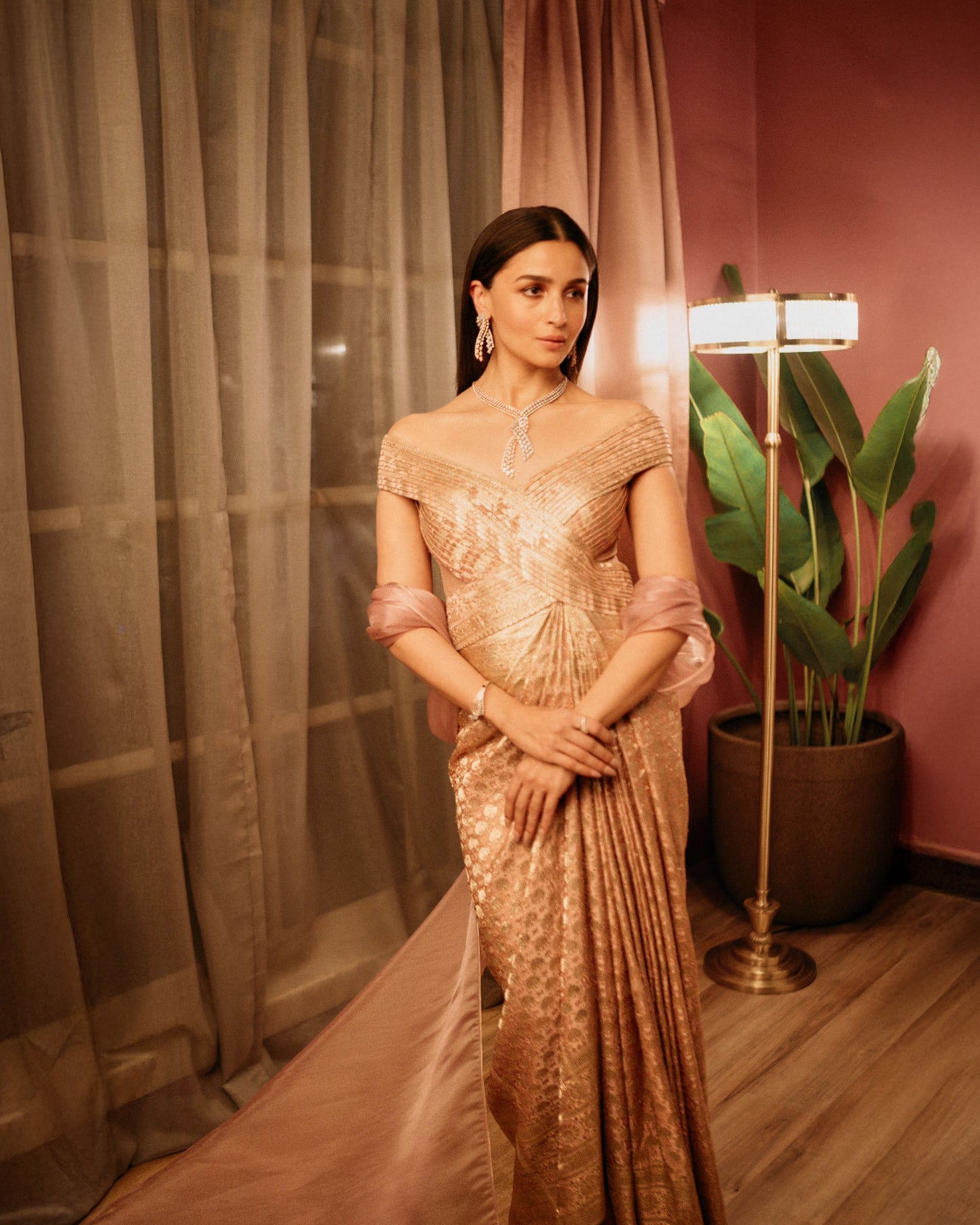 Vintage Banarsi Structured Gown
