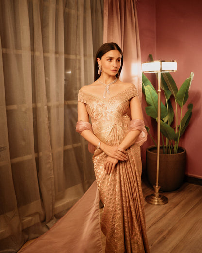 Vintage Banarsi Structured Gown