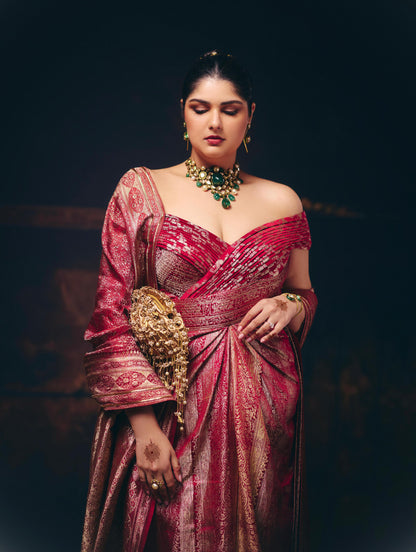 Anshula Kapoor in Pre-Loved Banarsi Structured Gown