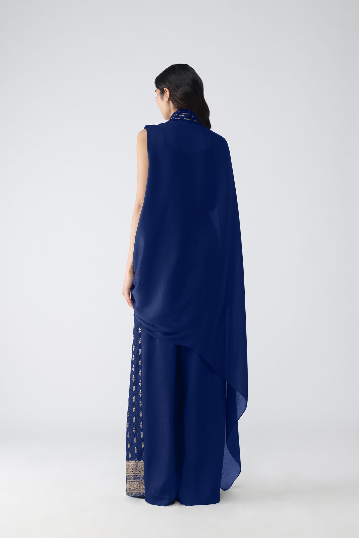 Banarsi One-Sleeve Cape Set