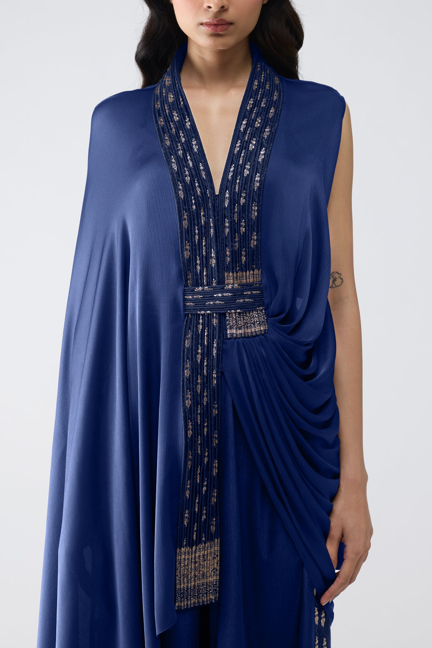 Banarsi One-Sleeve Cape Set