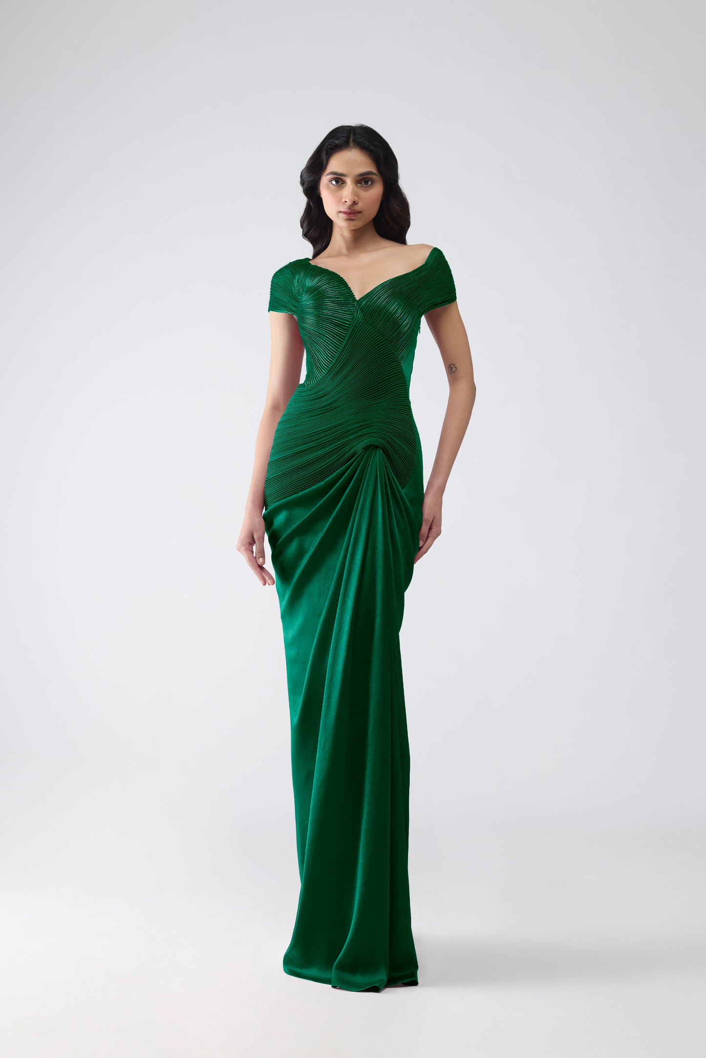 Moulded Draped Gown