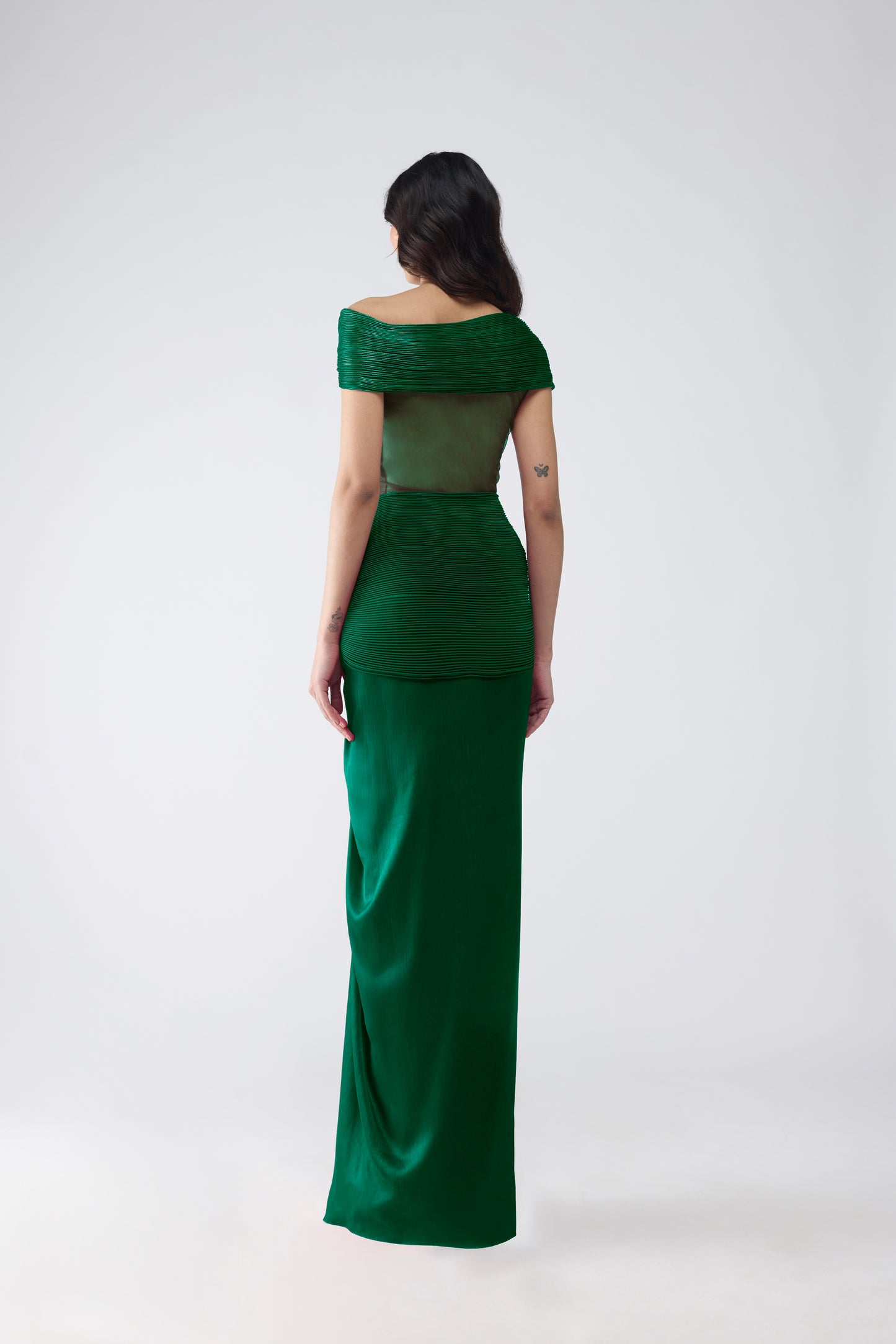 Moulded Draped Gown