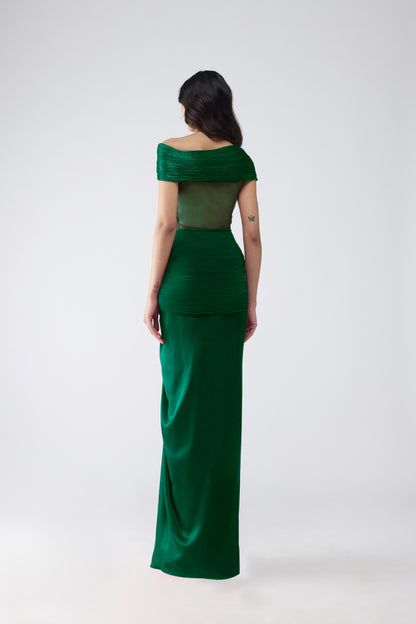 Moulded Draped Gown