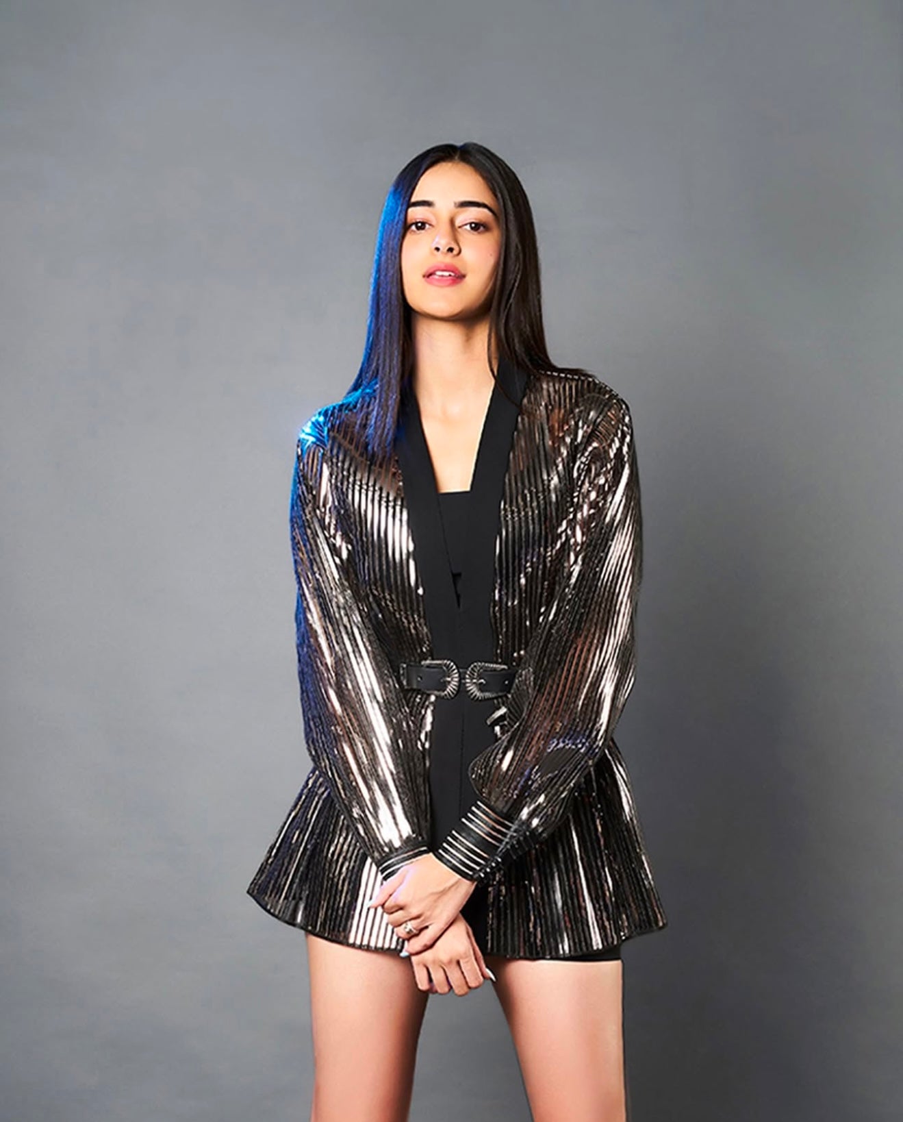 Metallic Structured Top
