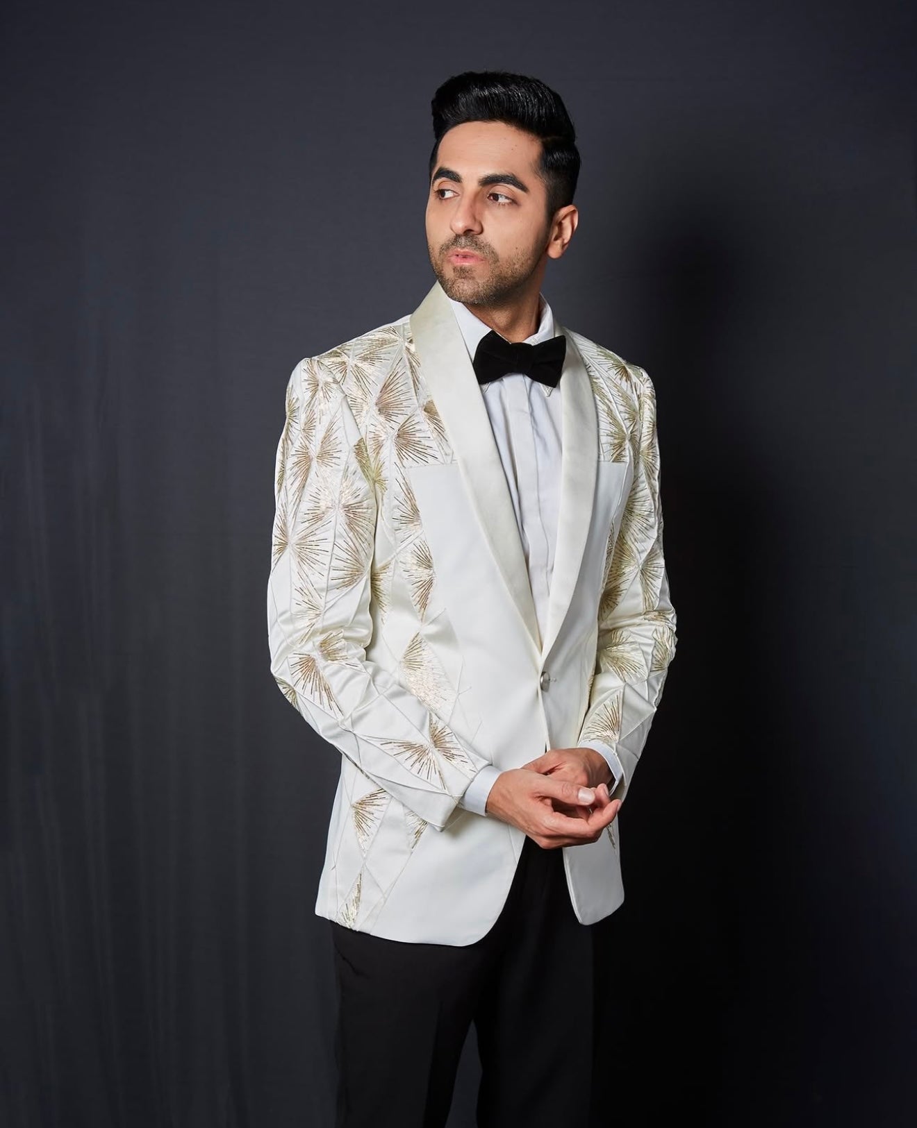 Pearl Tuxedo With Glass Beads