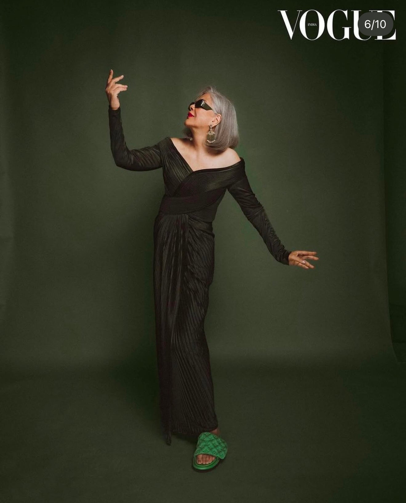 Structured Plissé Gown