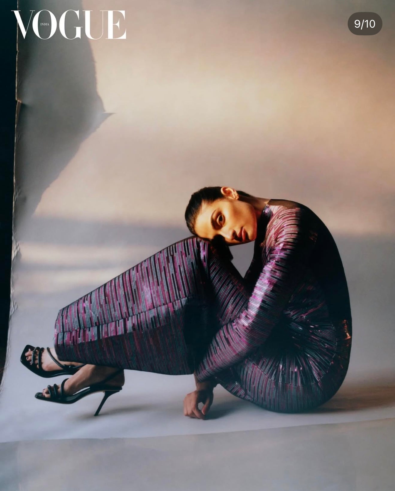 Metallic Hand-Woven Textile Gown
