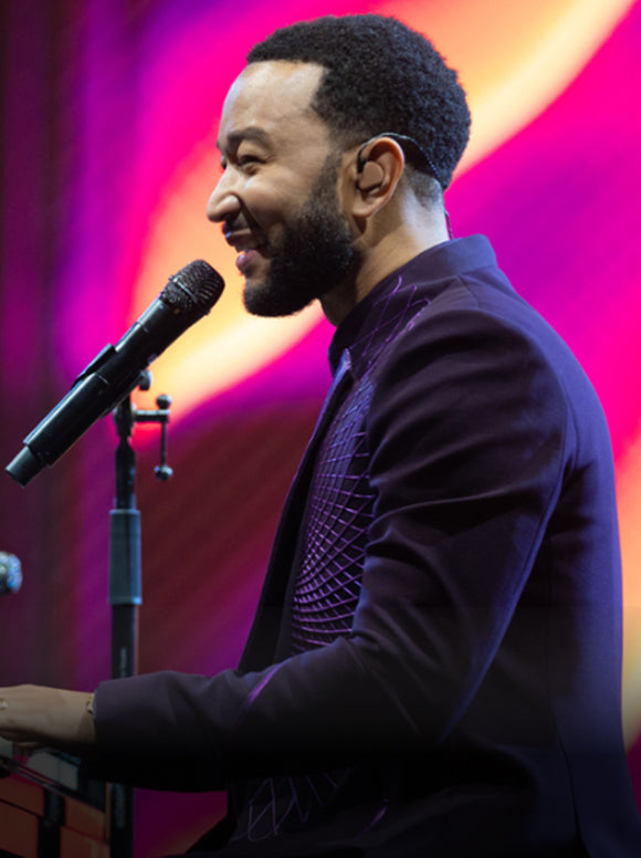 John Legend Structured Purple Jacket