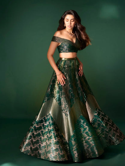 Krithi Shetty in Pre-Loved Banarsi Top and Skirt