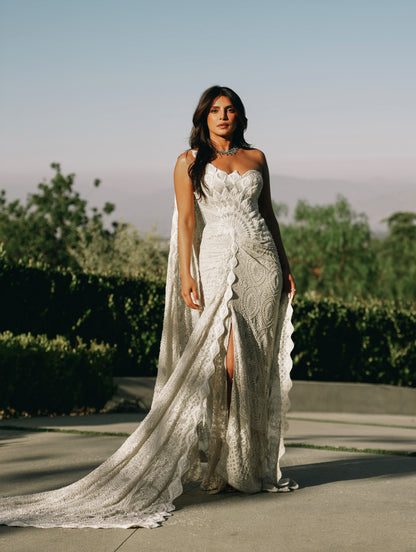 Priyanka Chopra Jonas in Vintage Chikankari Draped Saree
