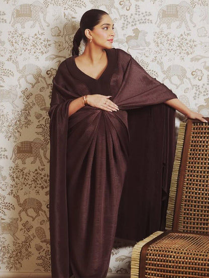 Sonam Kapoor in Draped Plisse Gown