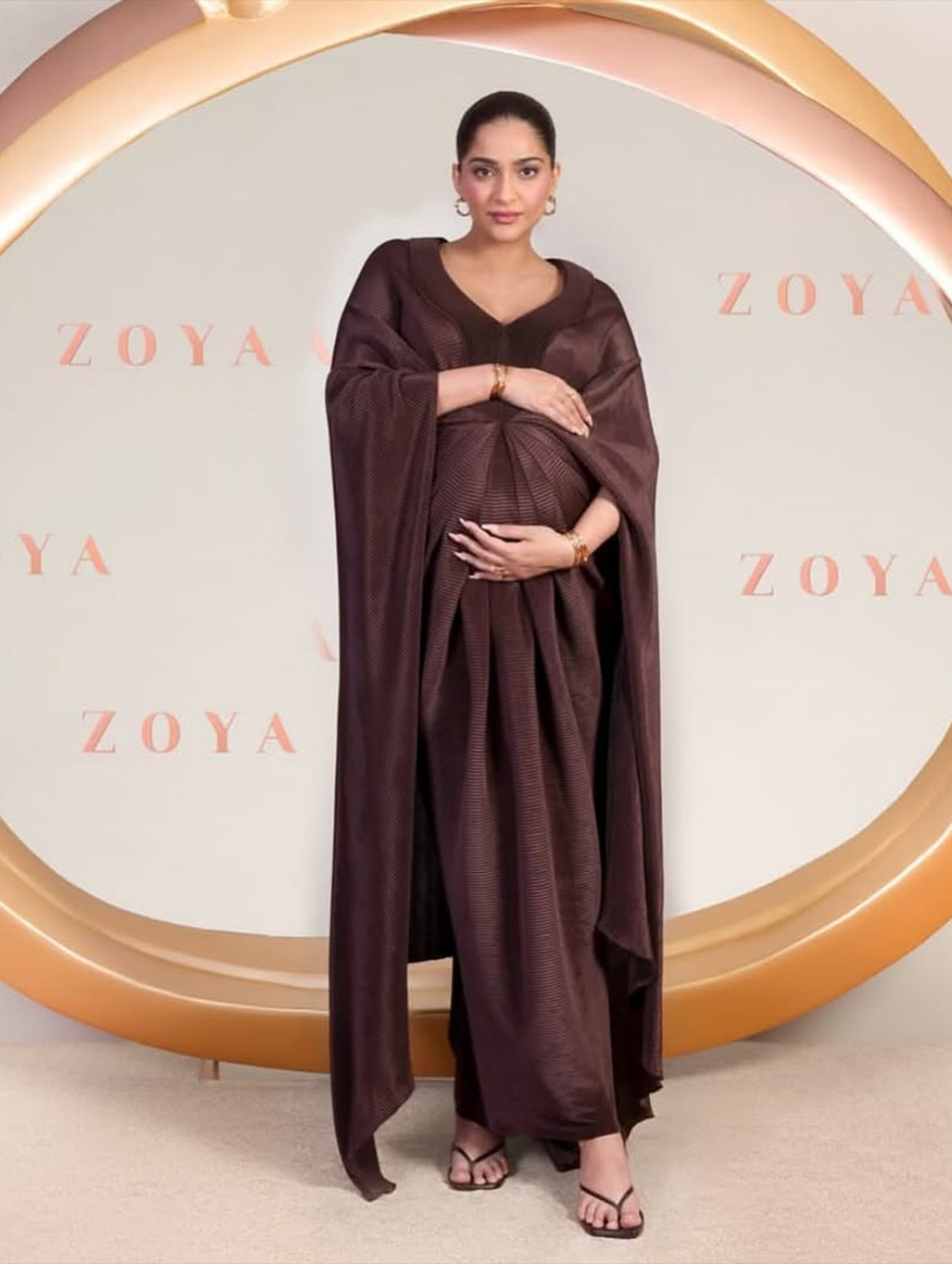 Sonam Kapoor in Draped Plisse Gown