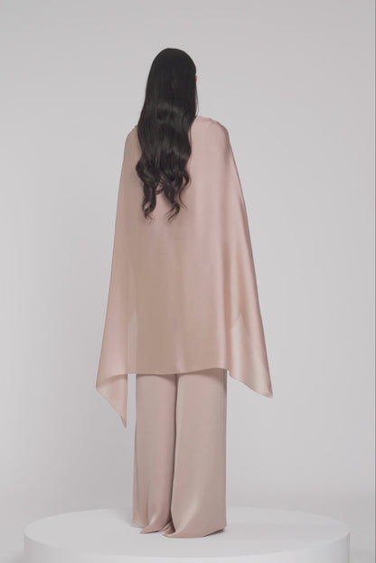 Metallic Structured Cape Set