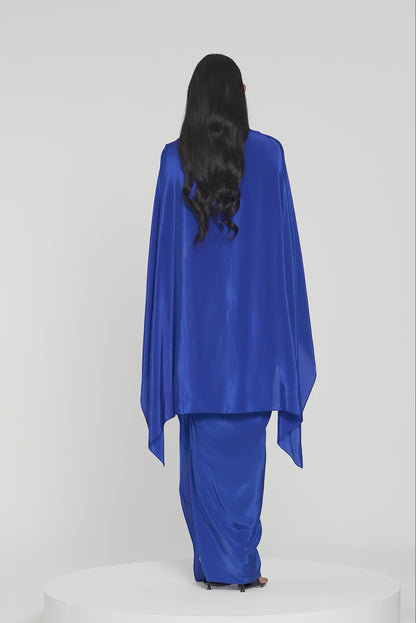 Metallic Structured Cape Set